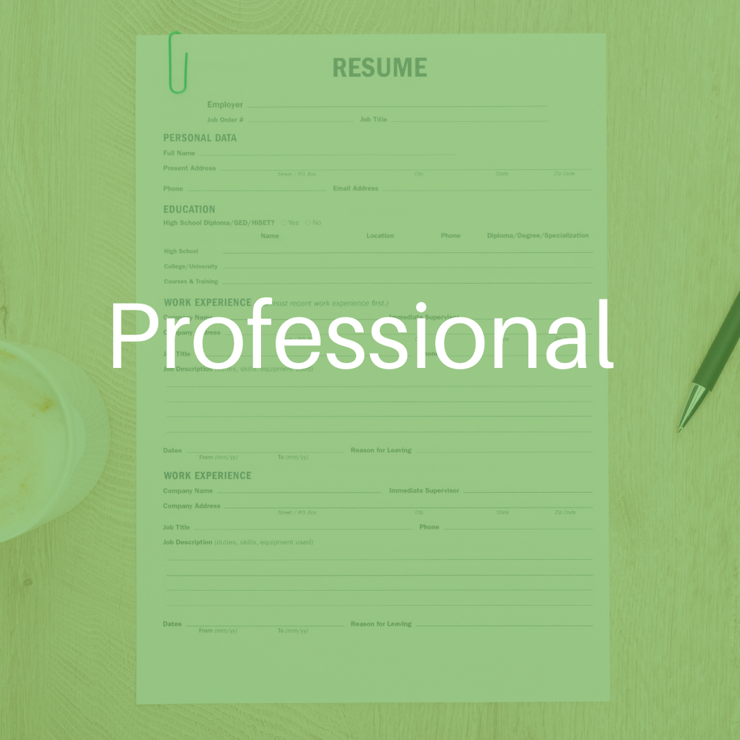 Professional Resume Package